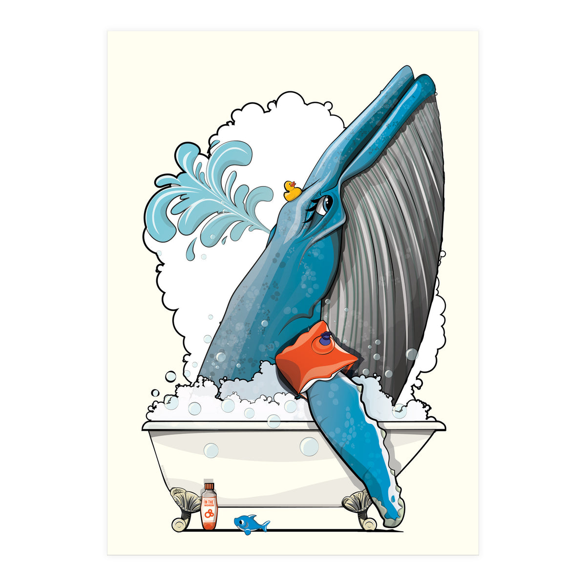 Blue Whale in the Bath (Print Only)