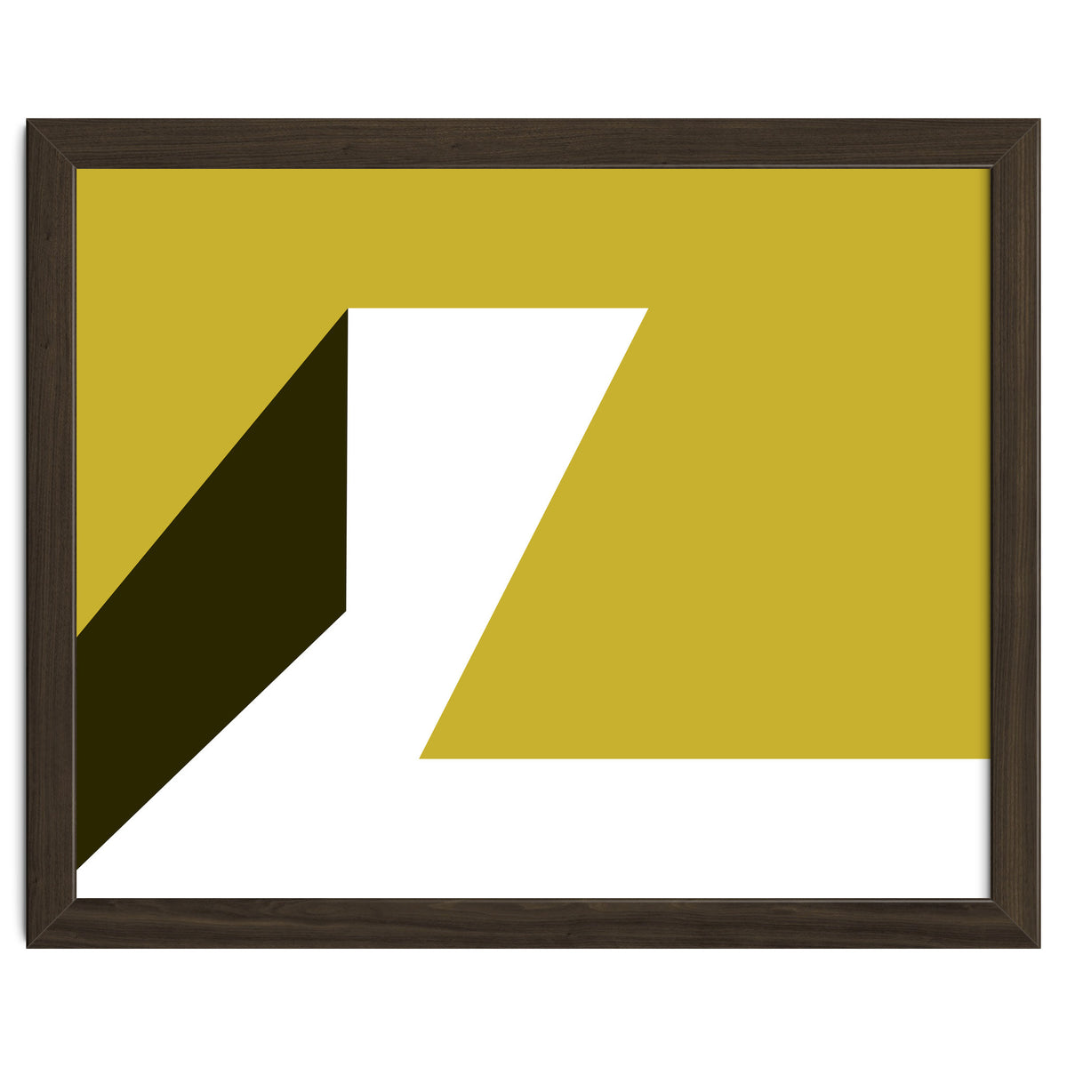 Geometric Shapes No. 78 - mustard, black & white