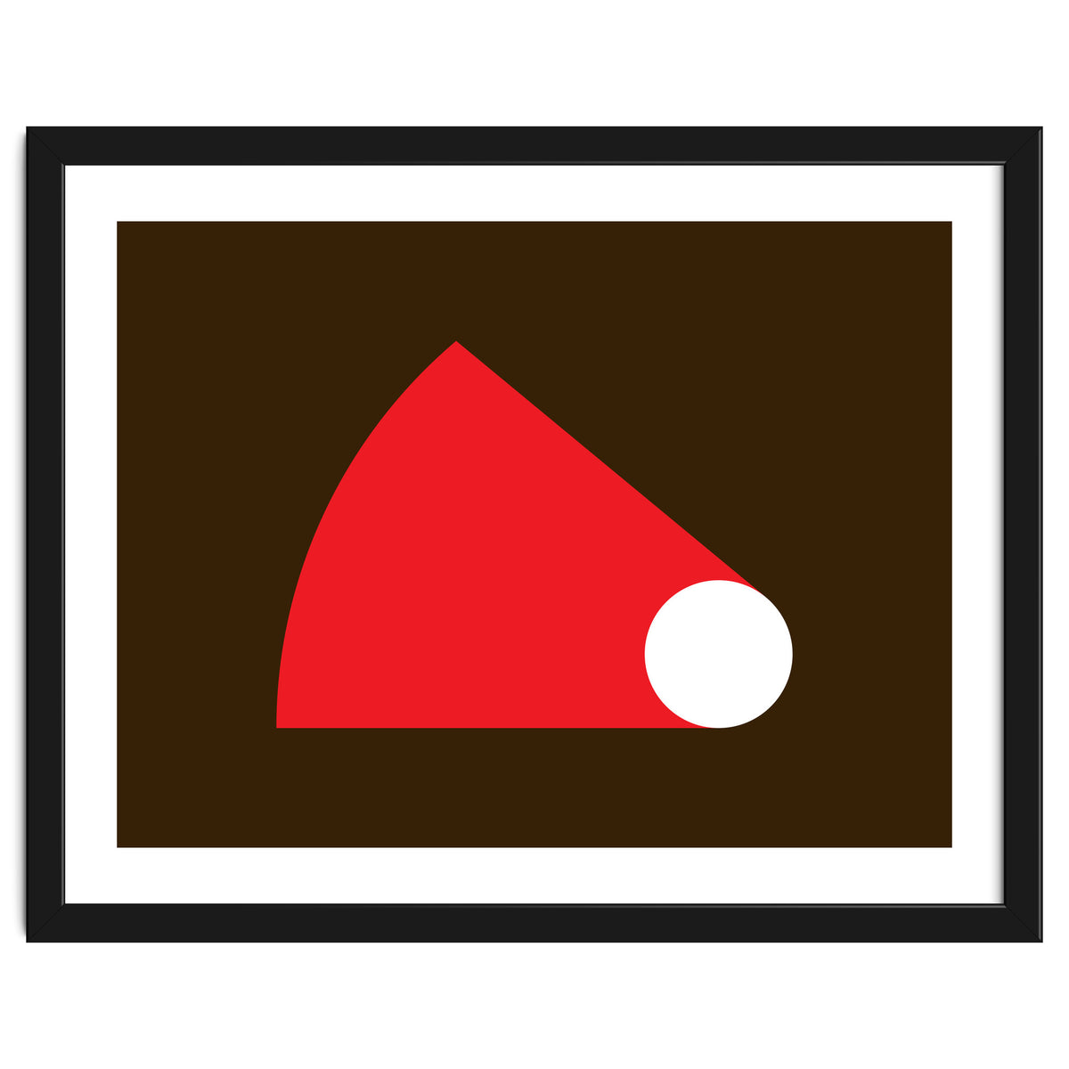 Geometric Shapes No. 51 - red & brown