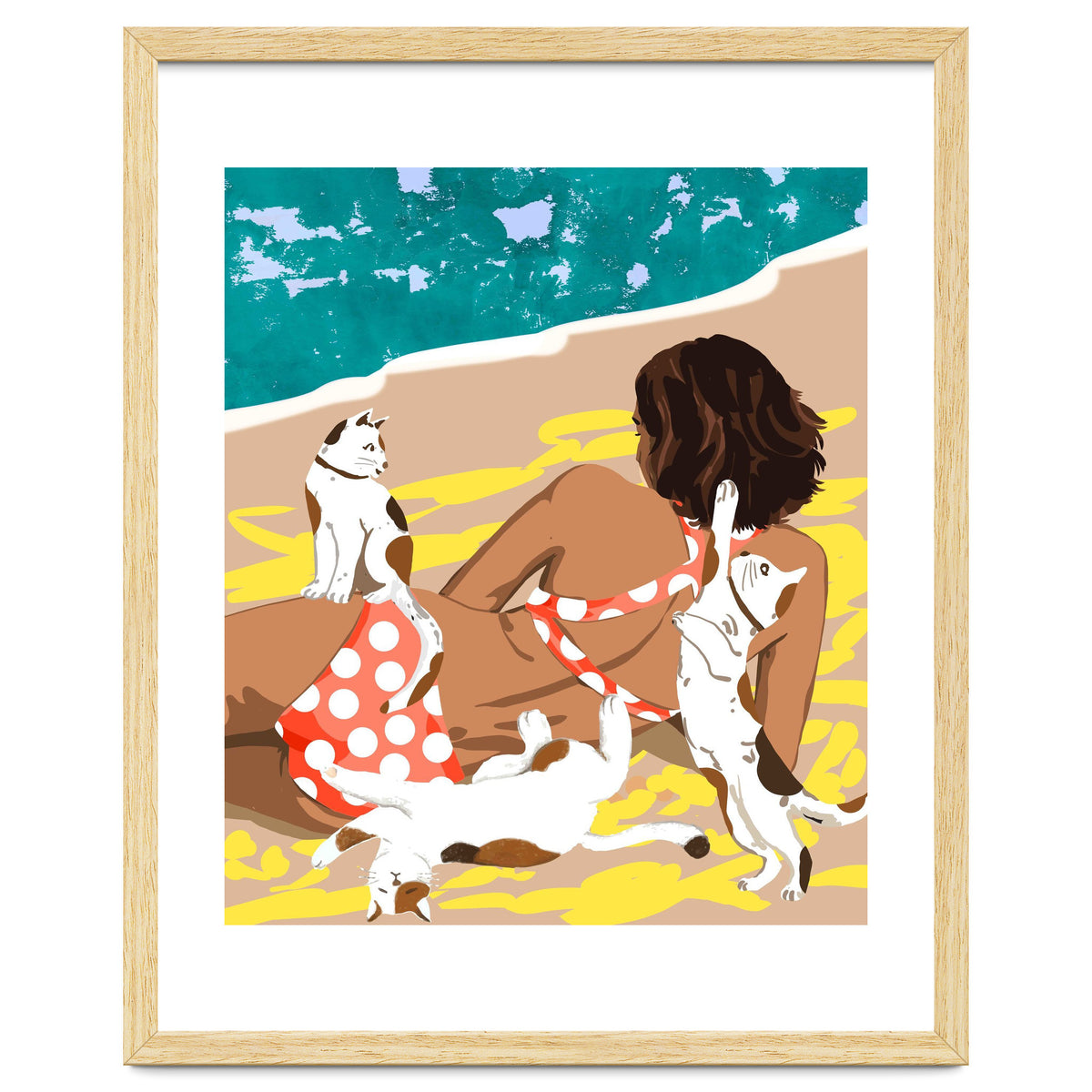 Cat Mom On The Beach