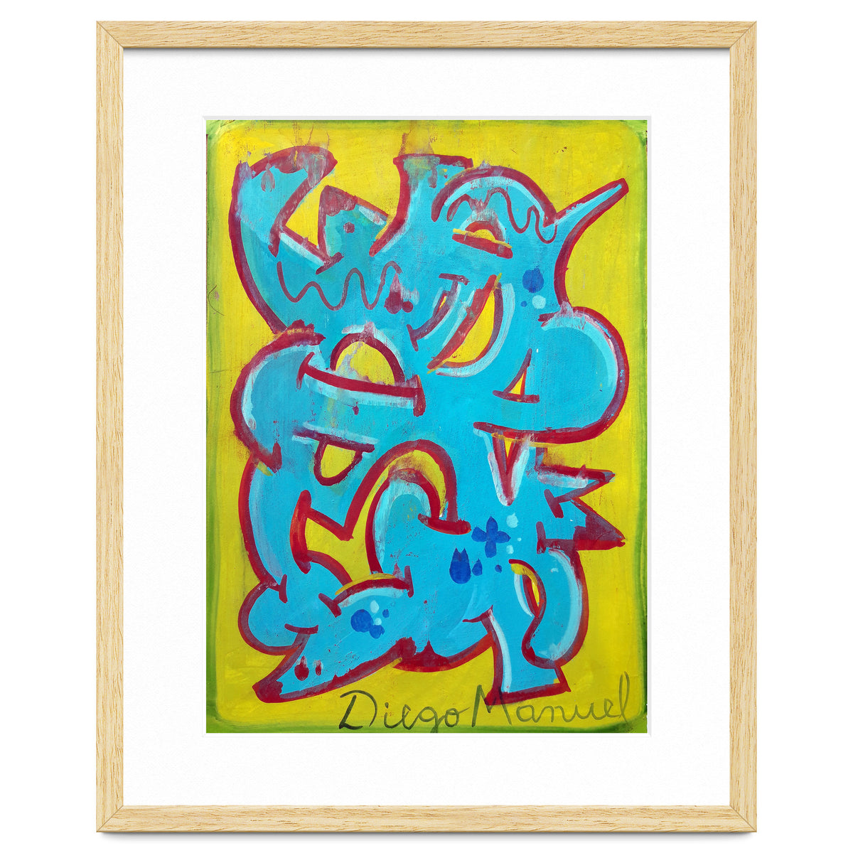 Forma Celeste Sobre Amarillo 3