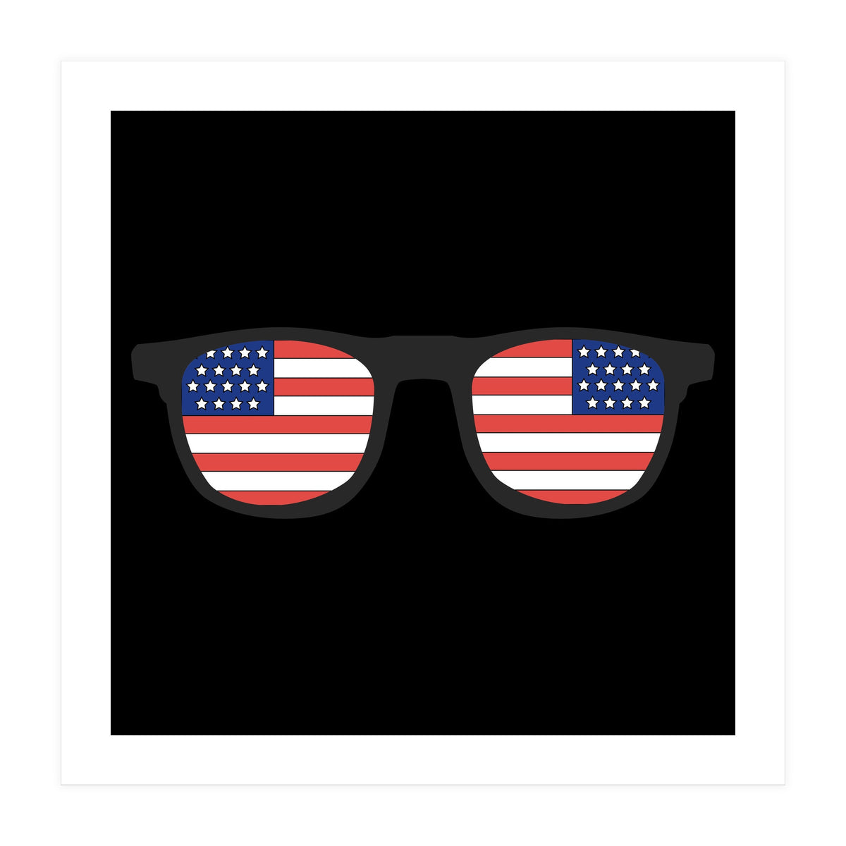 4th Of July, USA Glasses. (Print Only)