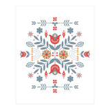 Scandinavian Folk Retro Flower Pattern (Print Only) thumbnail