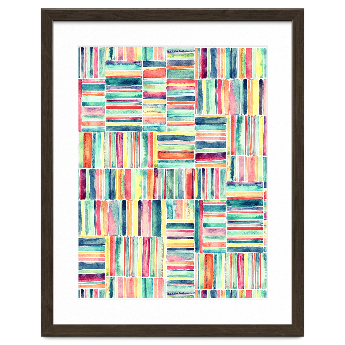 Retro Beach Chair Pastel Watercolor Stripes