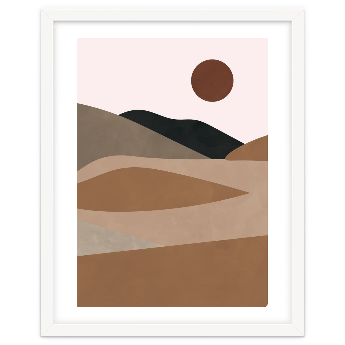 Neutral Mid Century Montain Hills