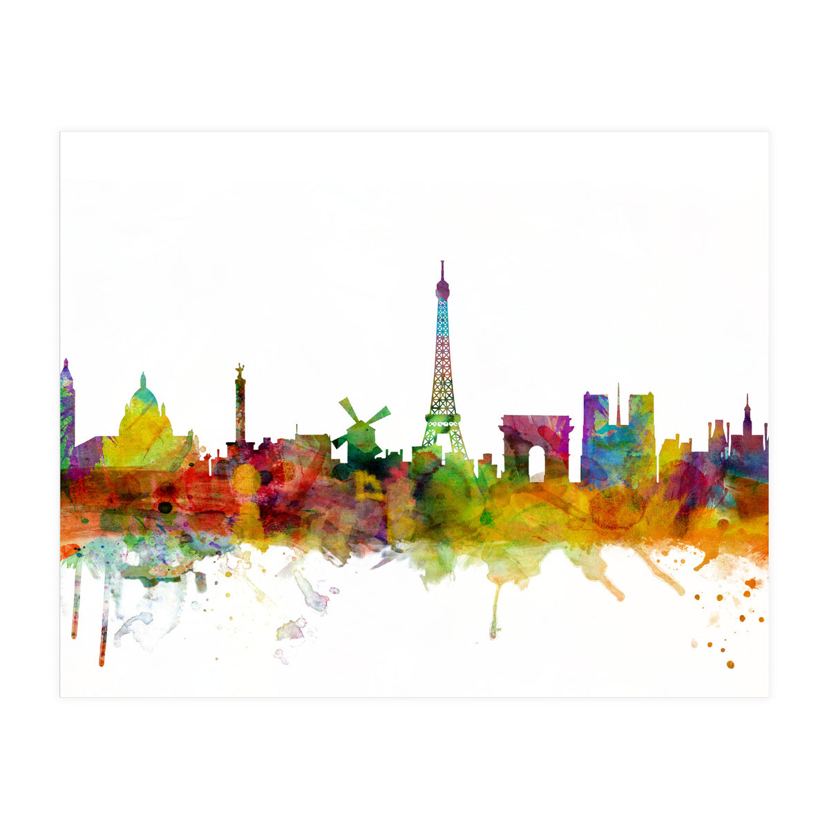 Paris France Skyline (Print Only)