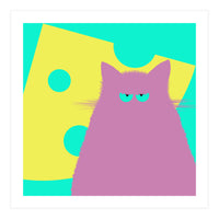 Big Cheese Lilac Cat  (Print Only)