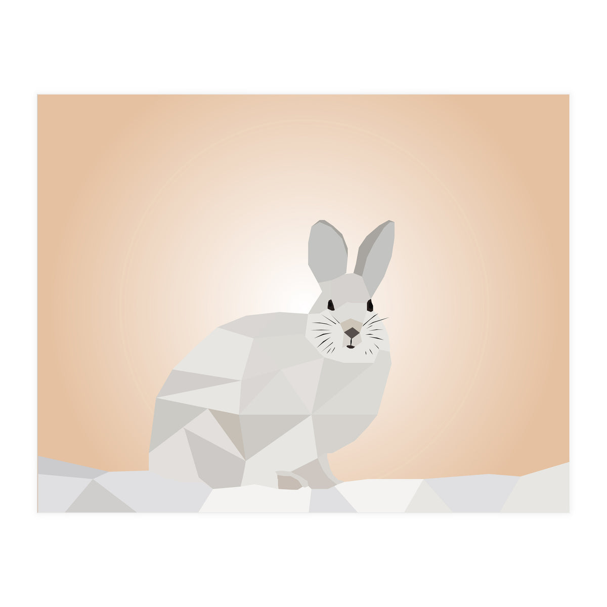 Rabbit Low Poly Art (Print Only)