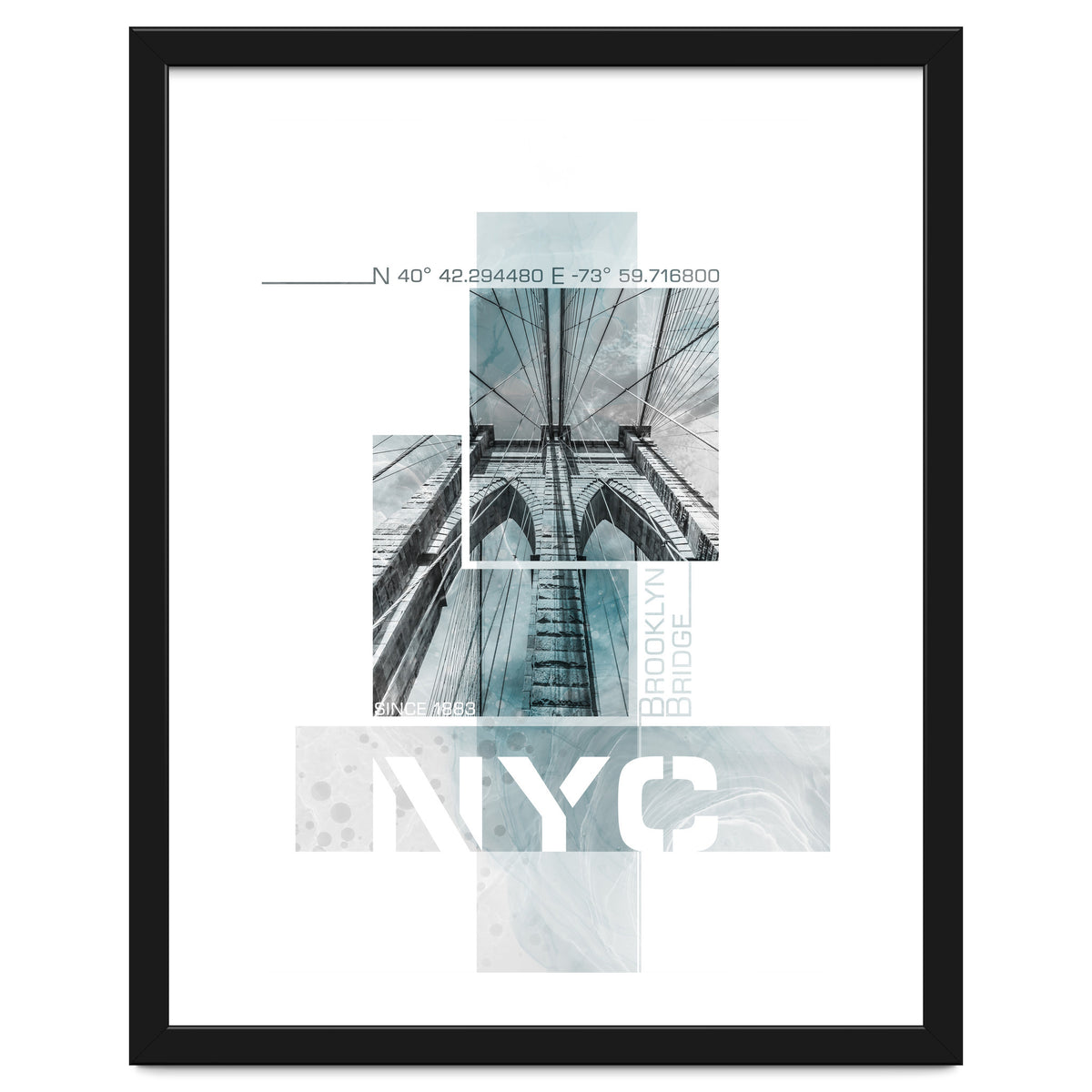 NYC Brooklyn Bridge Details | turquoise marble