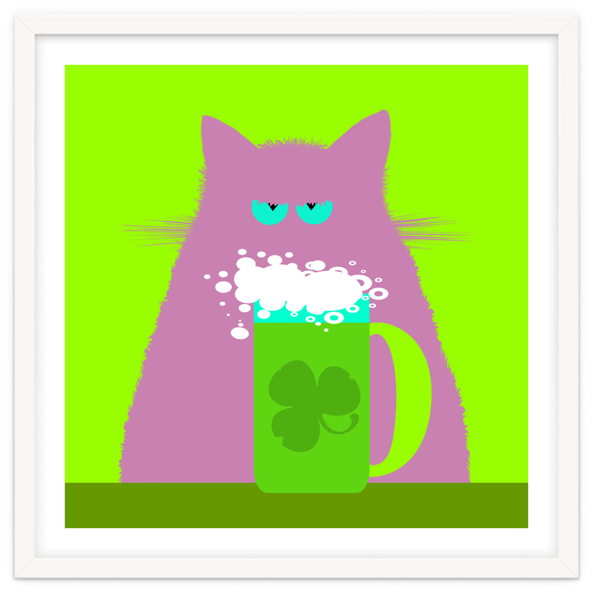 Saint Patrick's Day Lilac Cat
