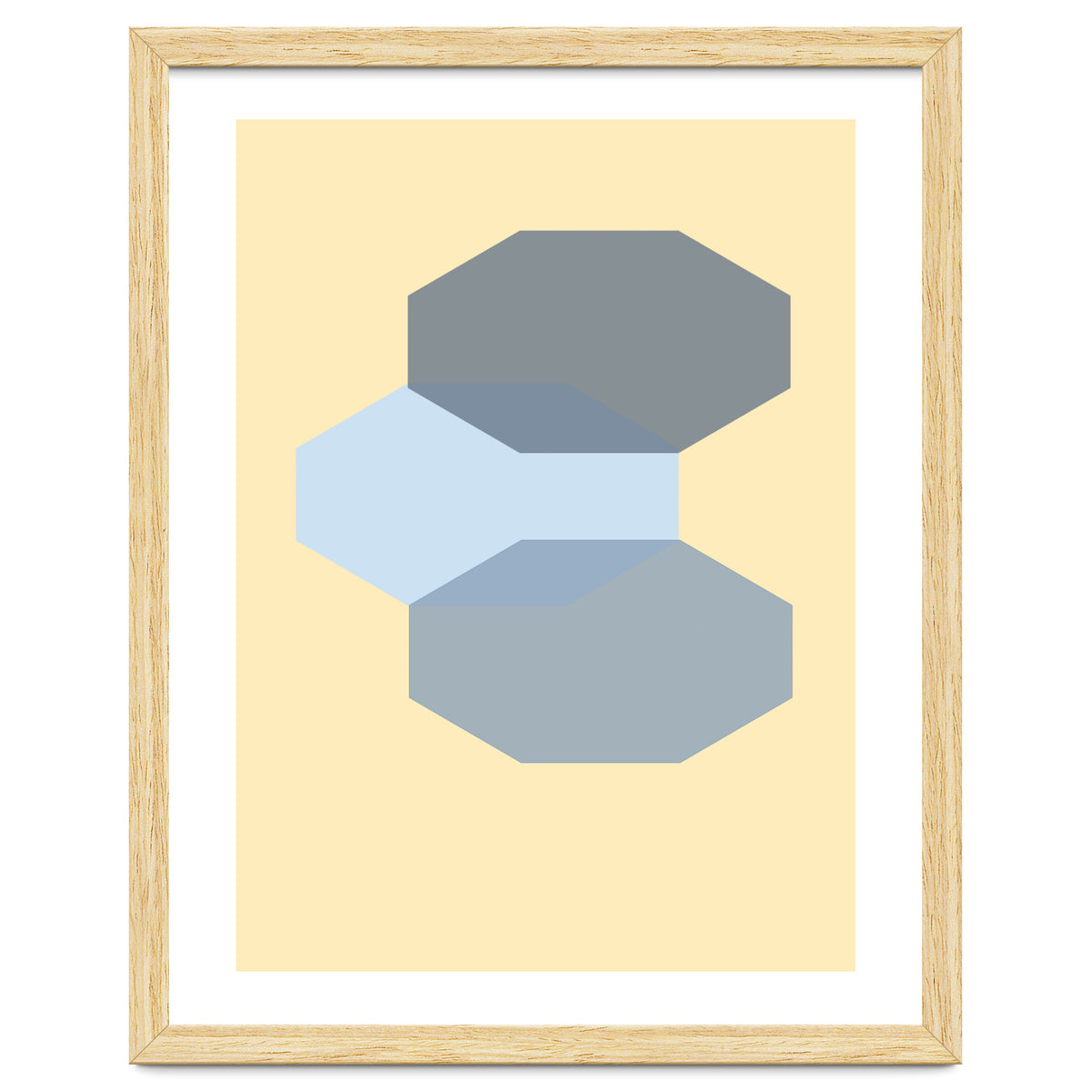 Blue shapes abstract