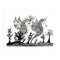 Seahorse Dragons Mystical Home (Print Only)