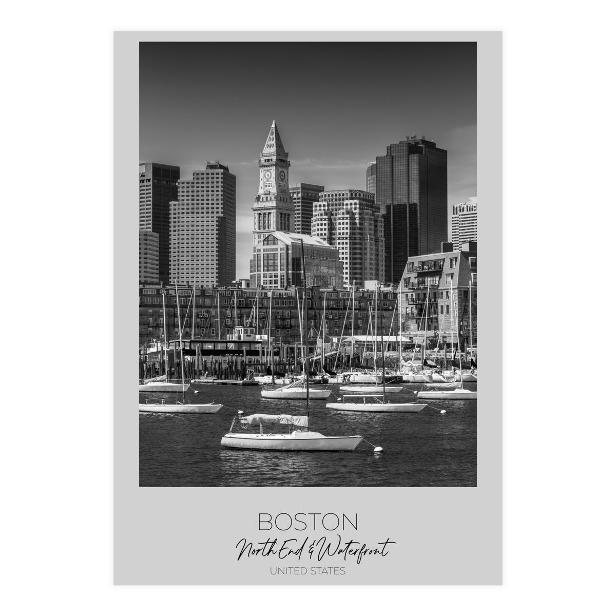 In focus: BOSTON Skyline North End & Waterfront (Print Only)