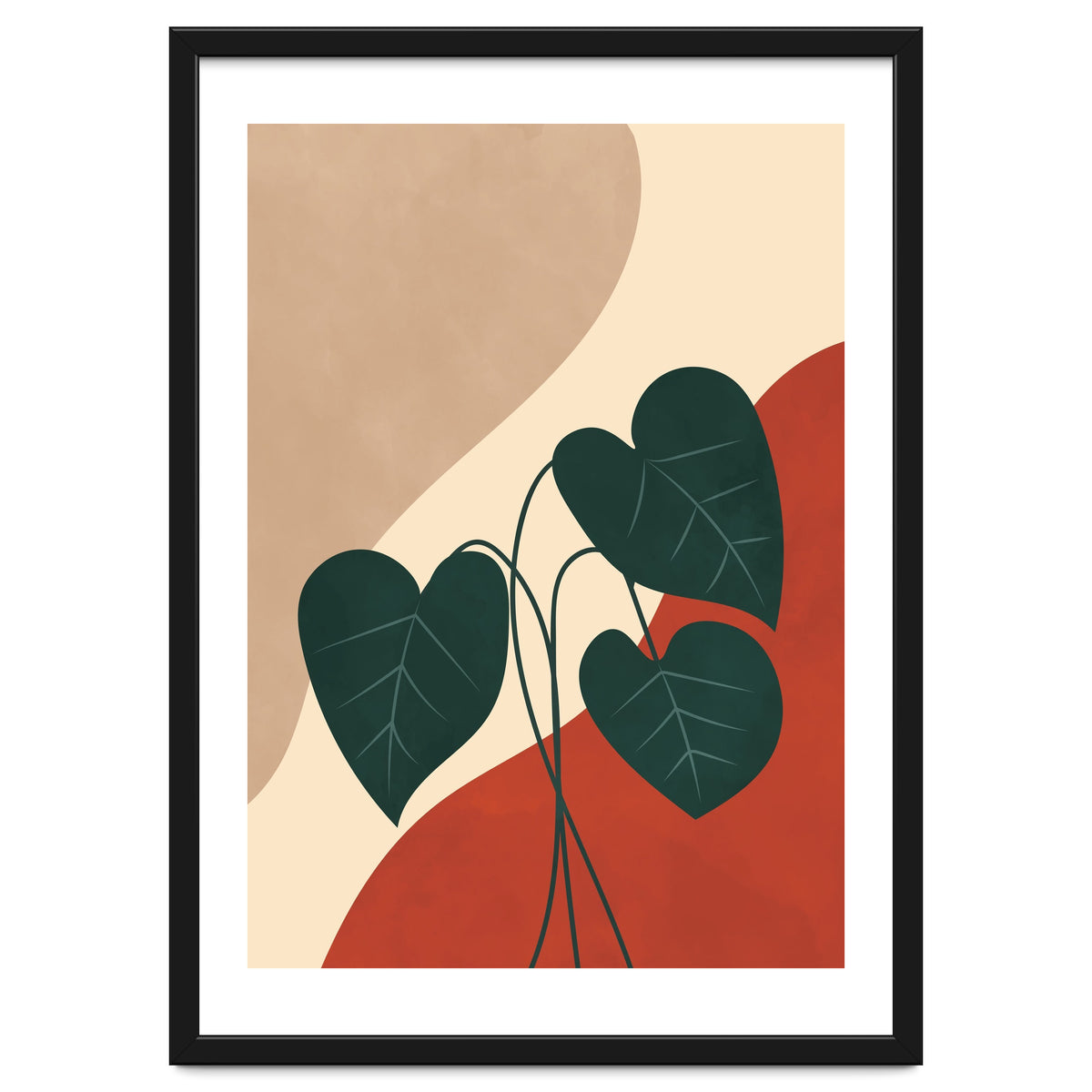 Mid century Botanical Anthurium Plant