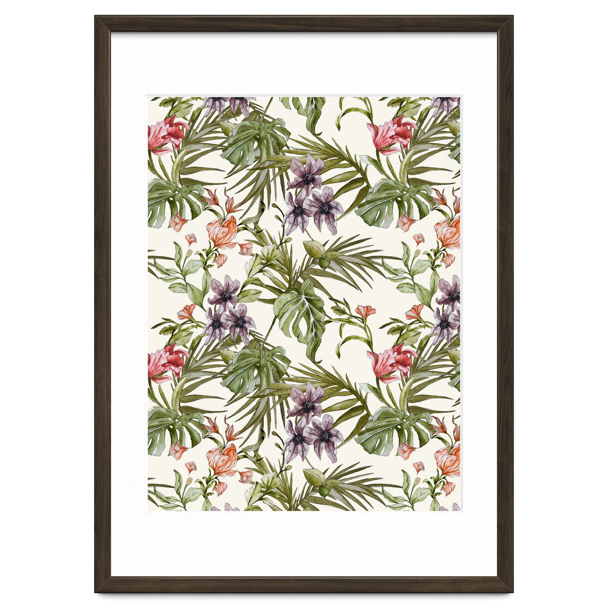 Watercolor tropical foliage