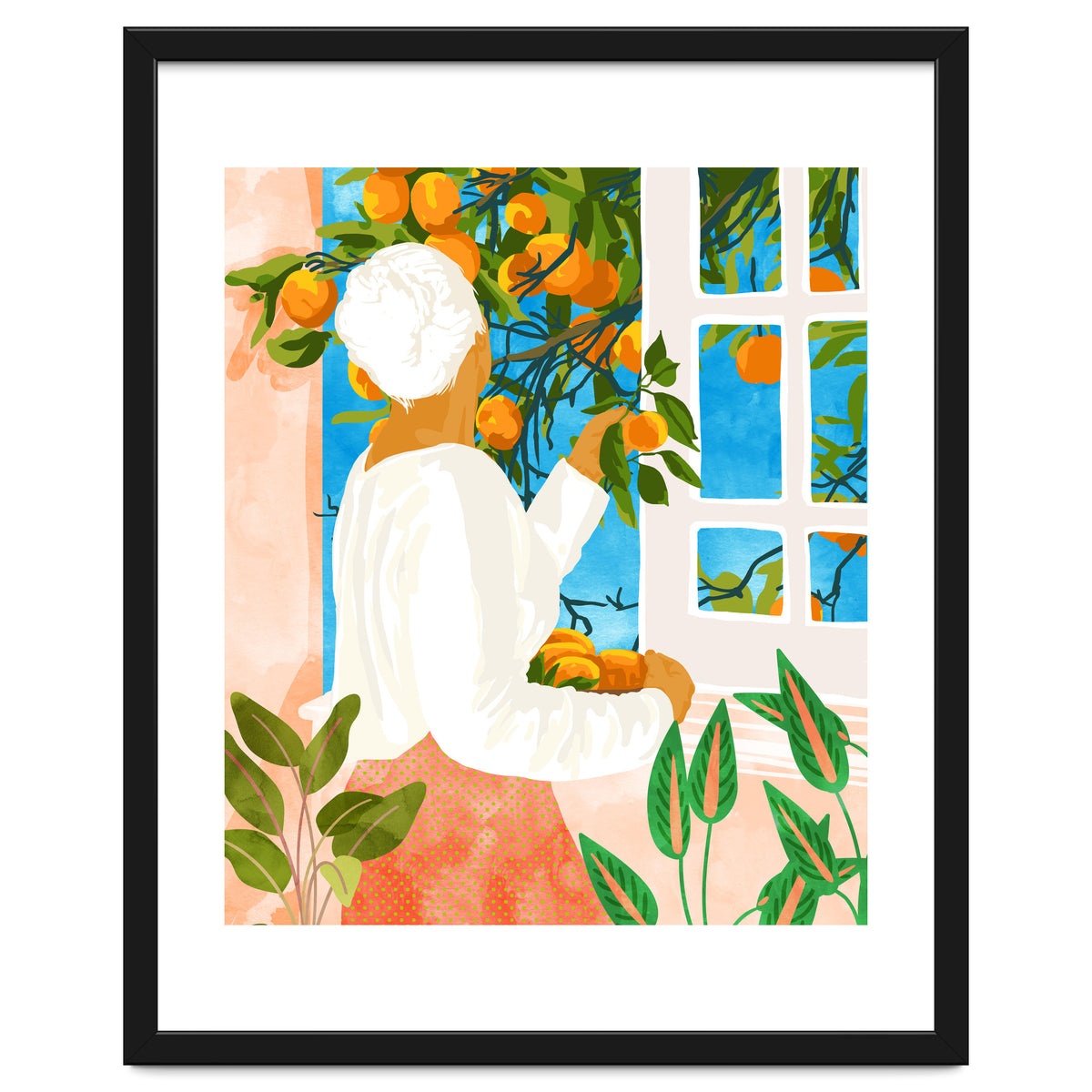 A Few Bad Oranges Is No Reason Not To Bring The Grove Home | Boho Botanical Garden Painting