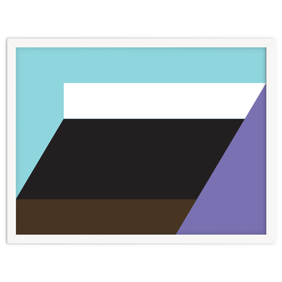 Geometric Shapes No. 34 - purple, blue & black