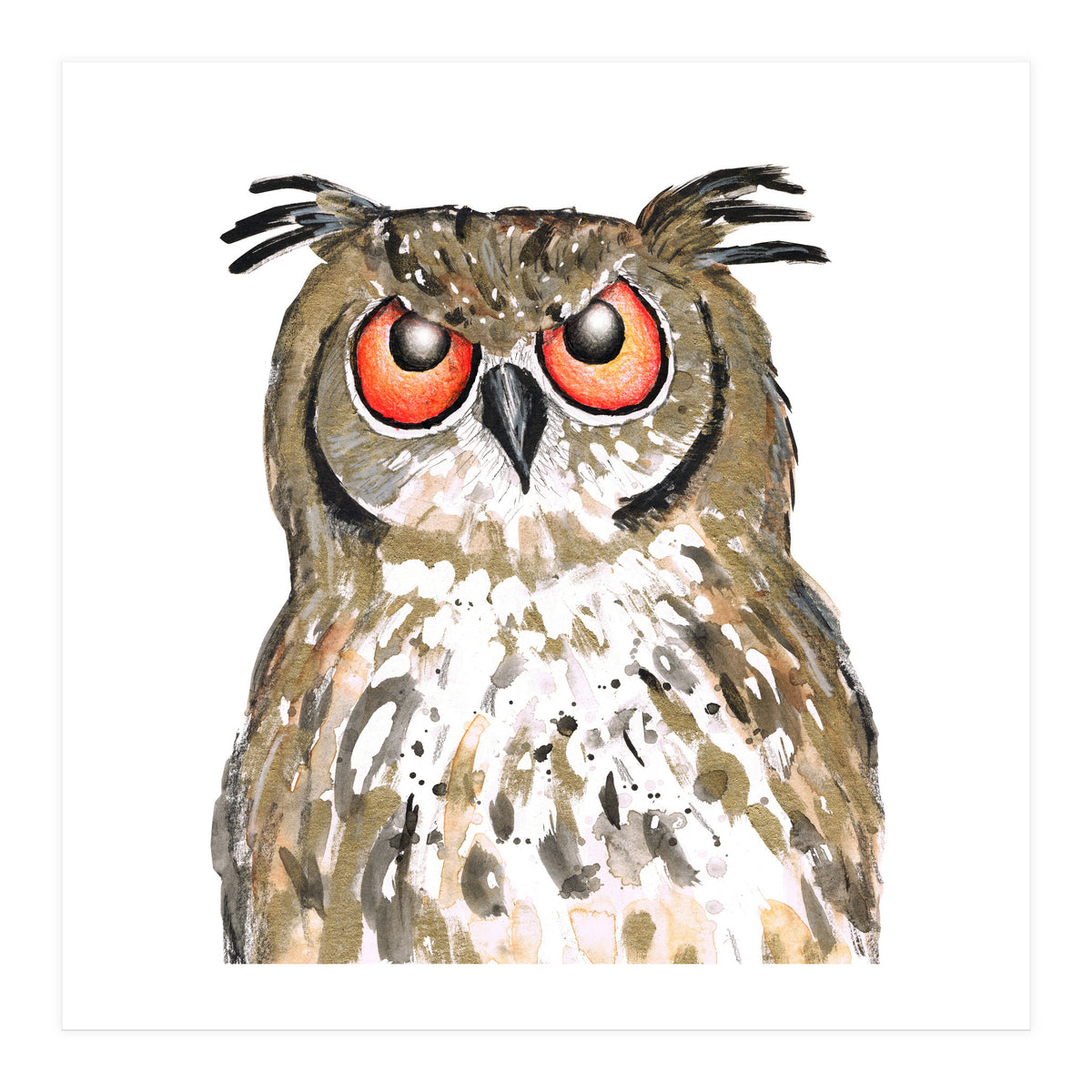 Golden owl (Print Only)