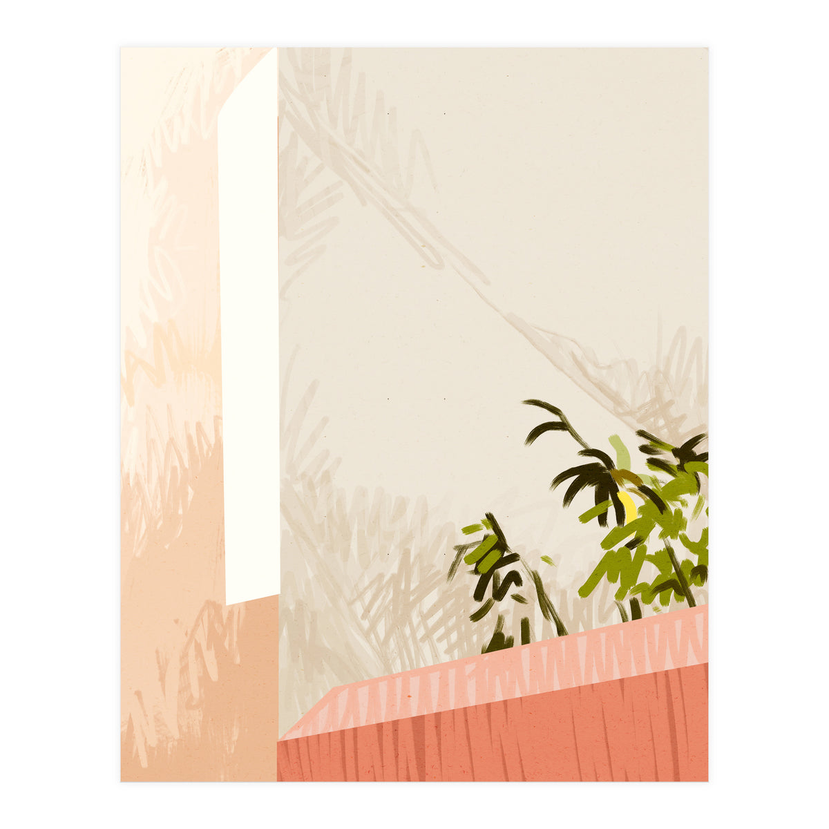 Lazy Afternoon #Abstract Digital Plants Grow (Print Only)