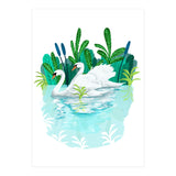 Swans In Love (Print Only) thumbnail