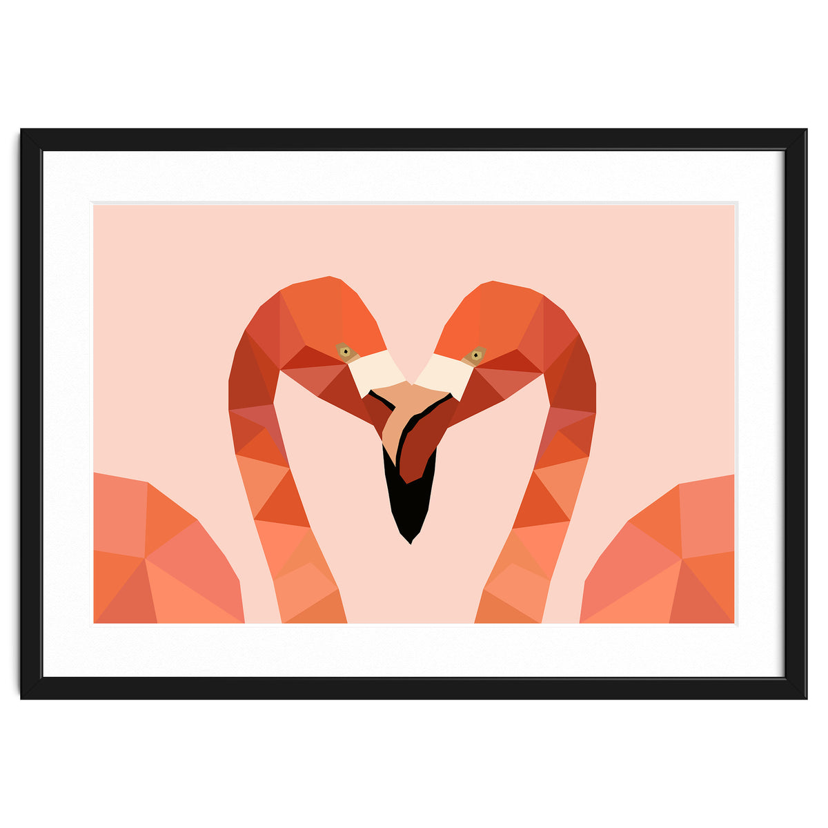 Flamingo Bird Low Poly Art