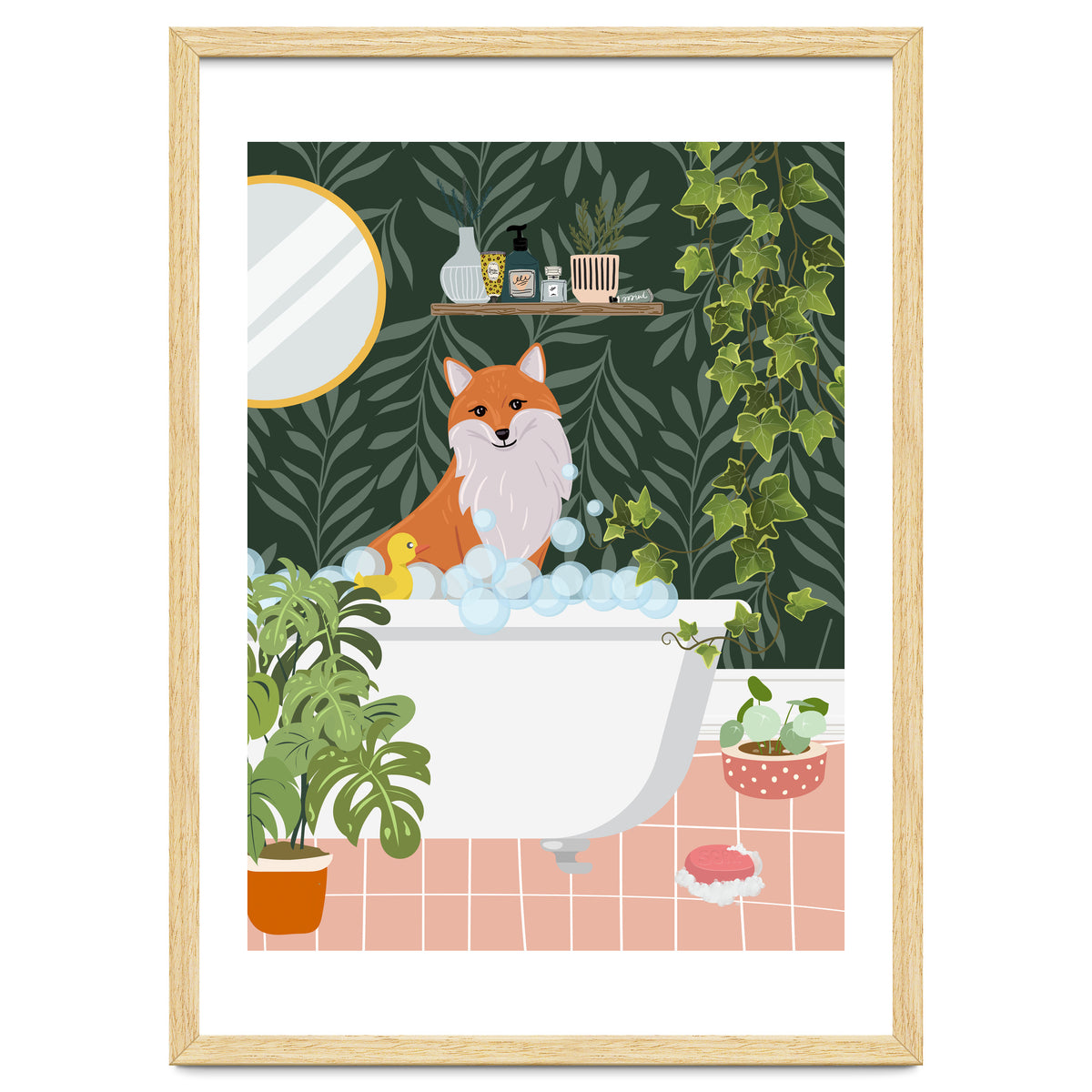 Fox Taking a Bath