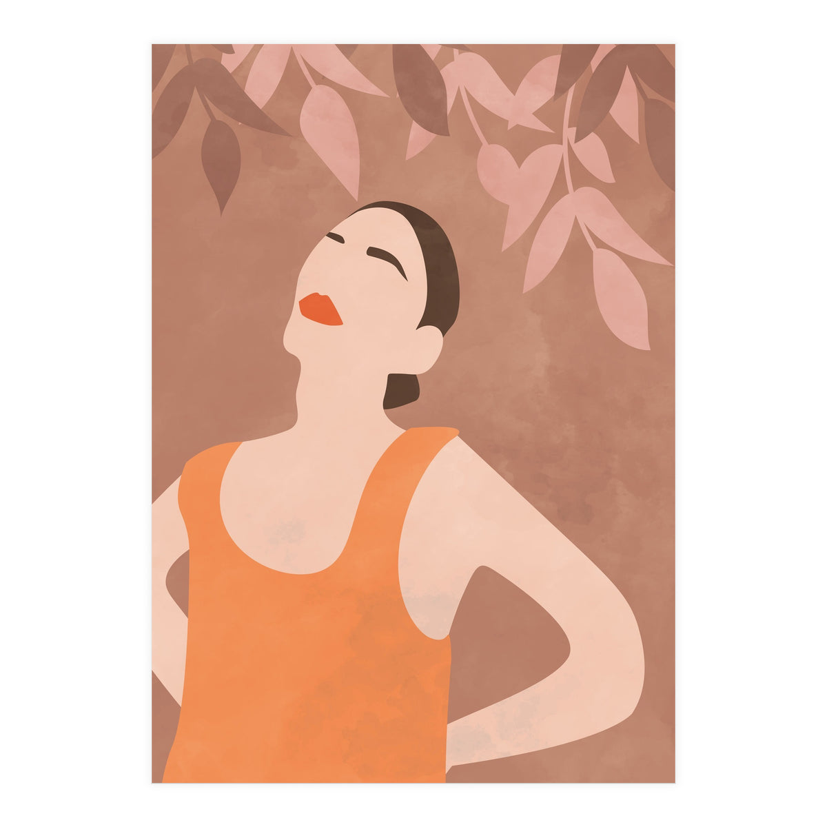 Mid Century Modern Boho Woman (Print Only)