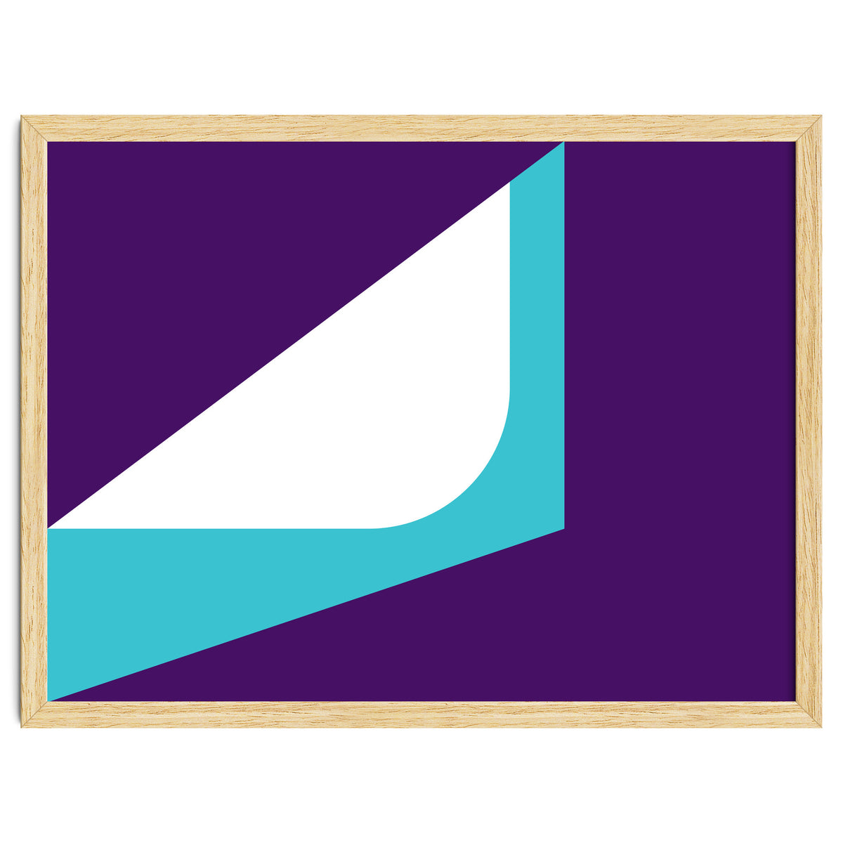 Geometric Shapes No. 22 - teal & purple