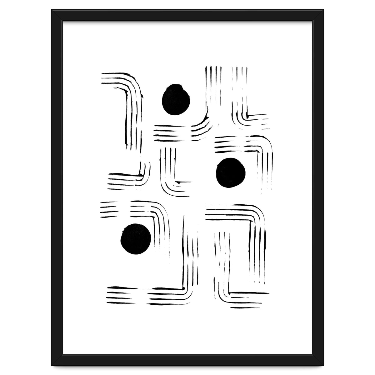 Mid-Century Modern Monochrome Print #1