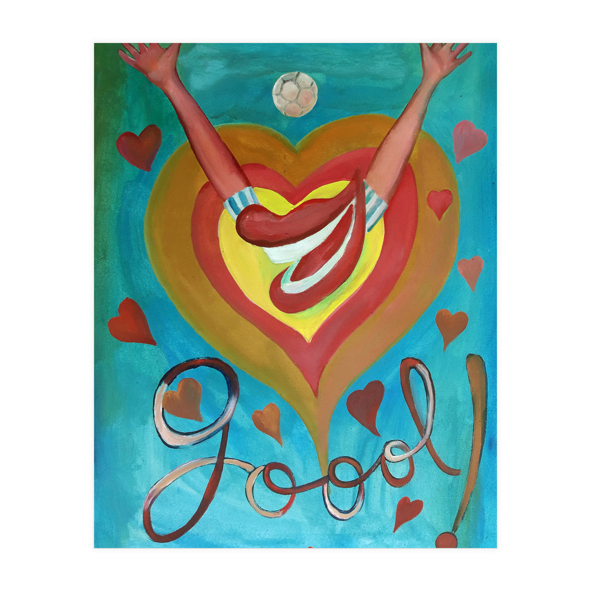 Goool Y Corazones (Print Only)