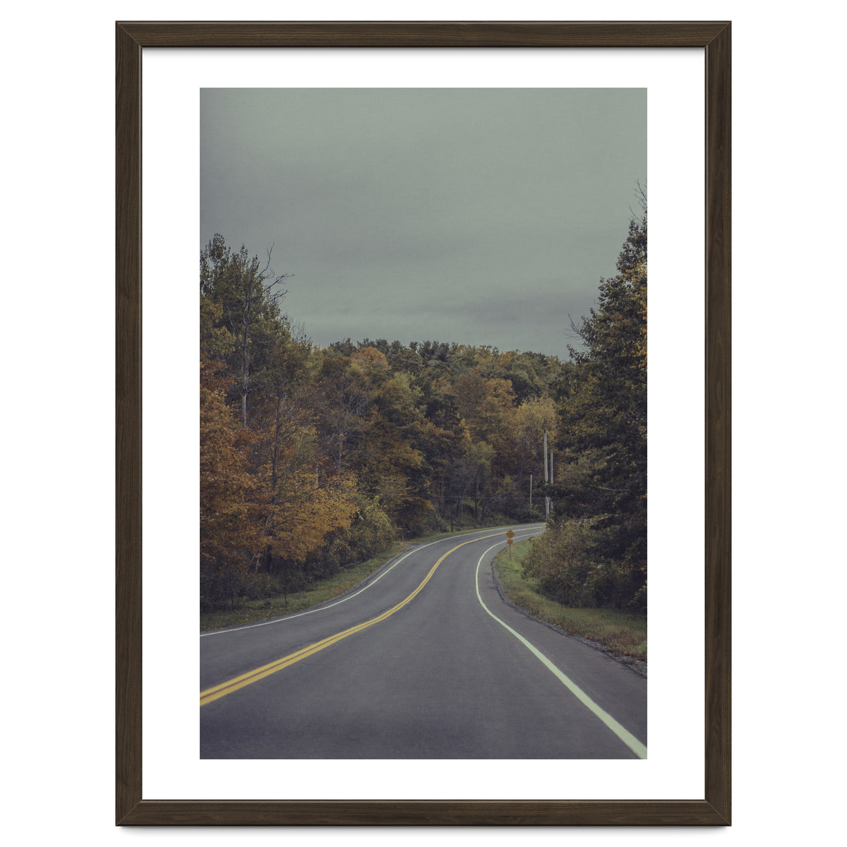 Fall Road in Upstate New York