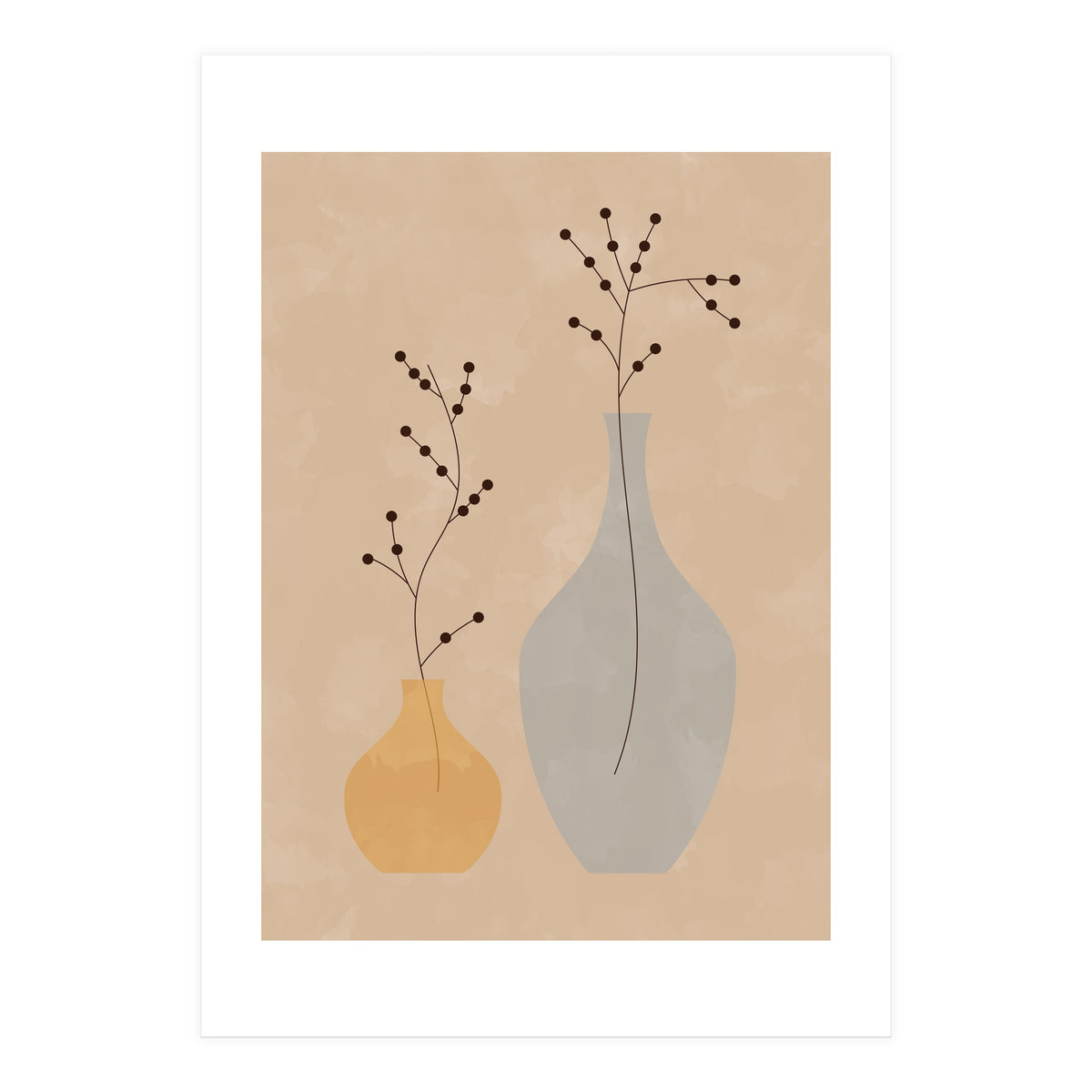 Mid Century Boho Pottery (Print Only)