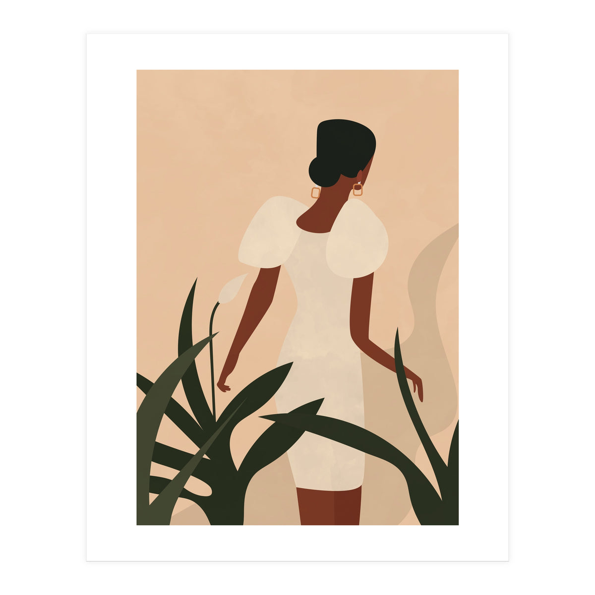 Woman Boho Minimalist Illustration (Print Only)