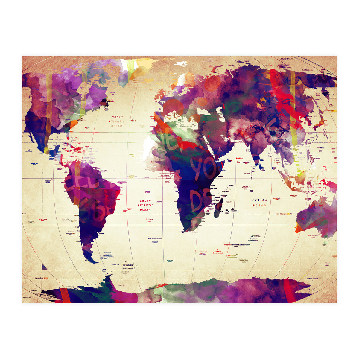 Map Of The World 3 (Print Only)