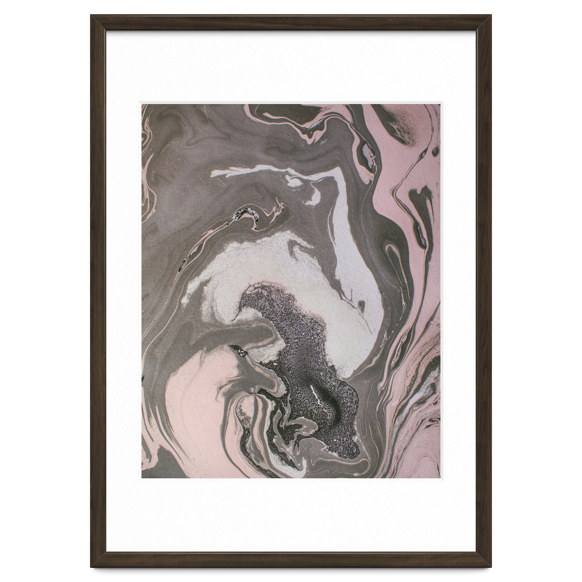 Pink and gray marbled paper