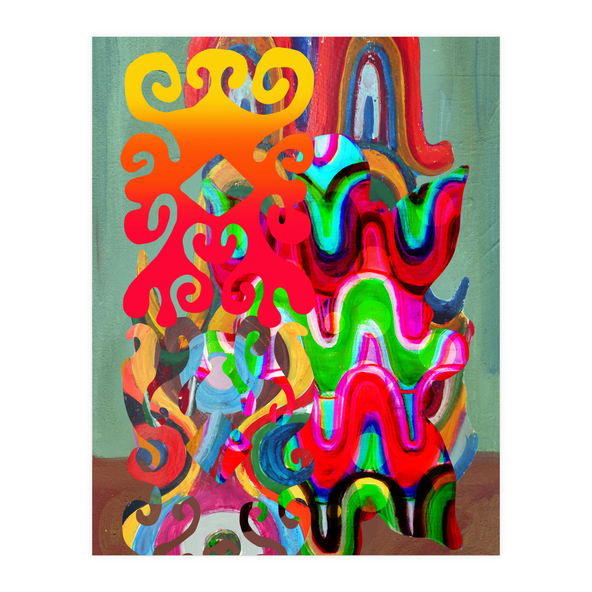 Pop Abstract Asimetrico A4 (Print Only)