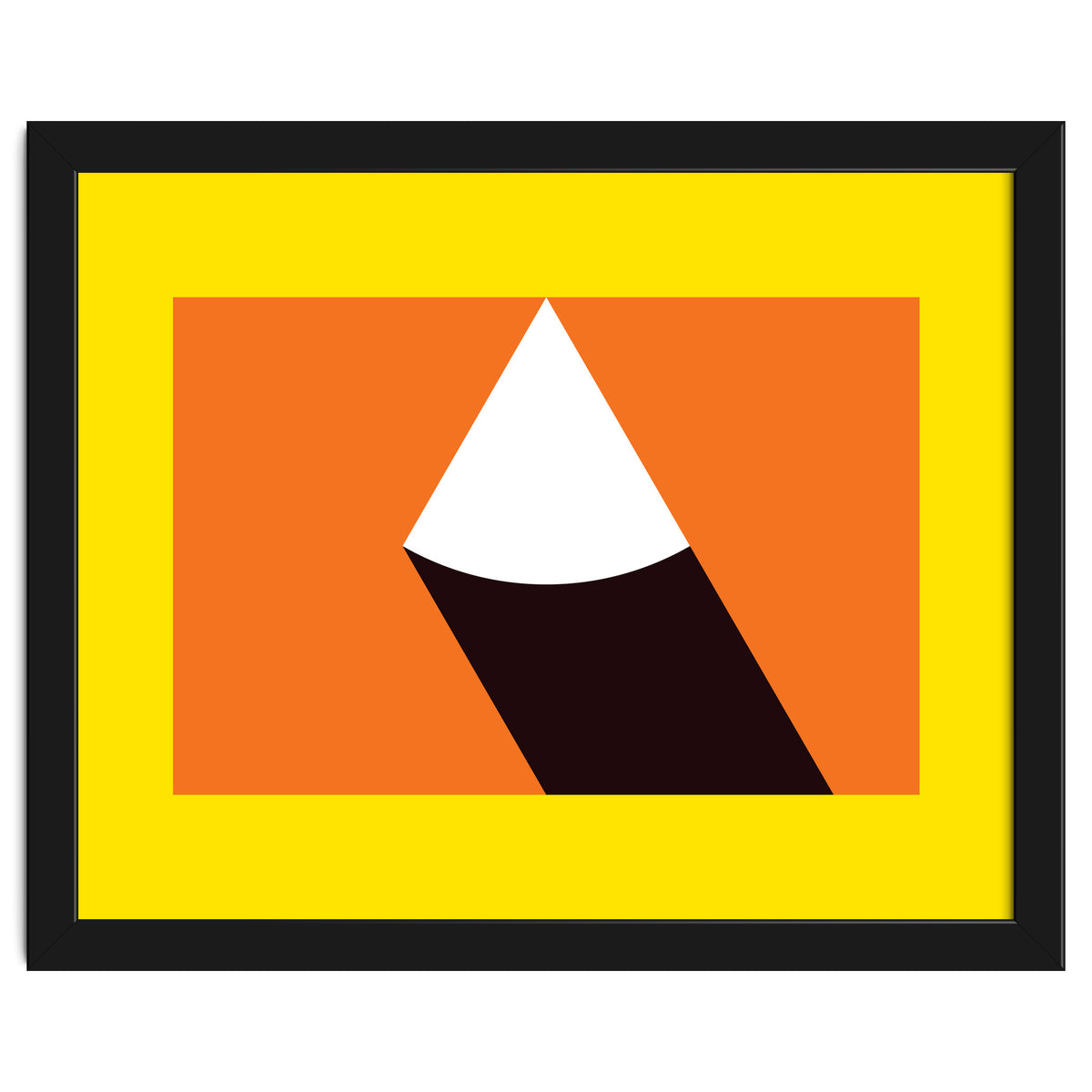 Geometric Shapes No. 47 - orange, black & yellow