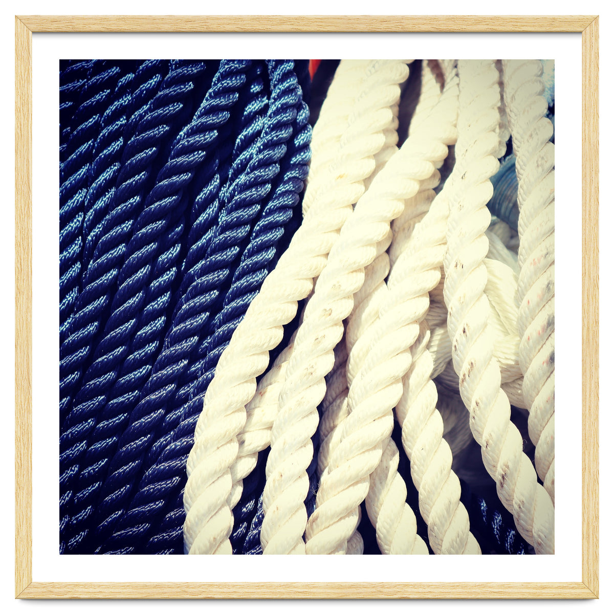 Blue and white fishing rope