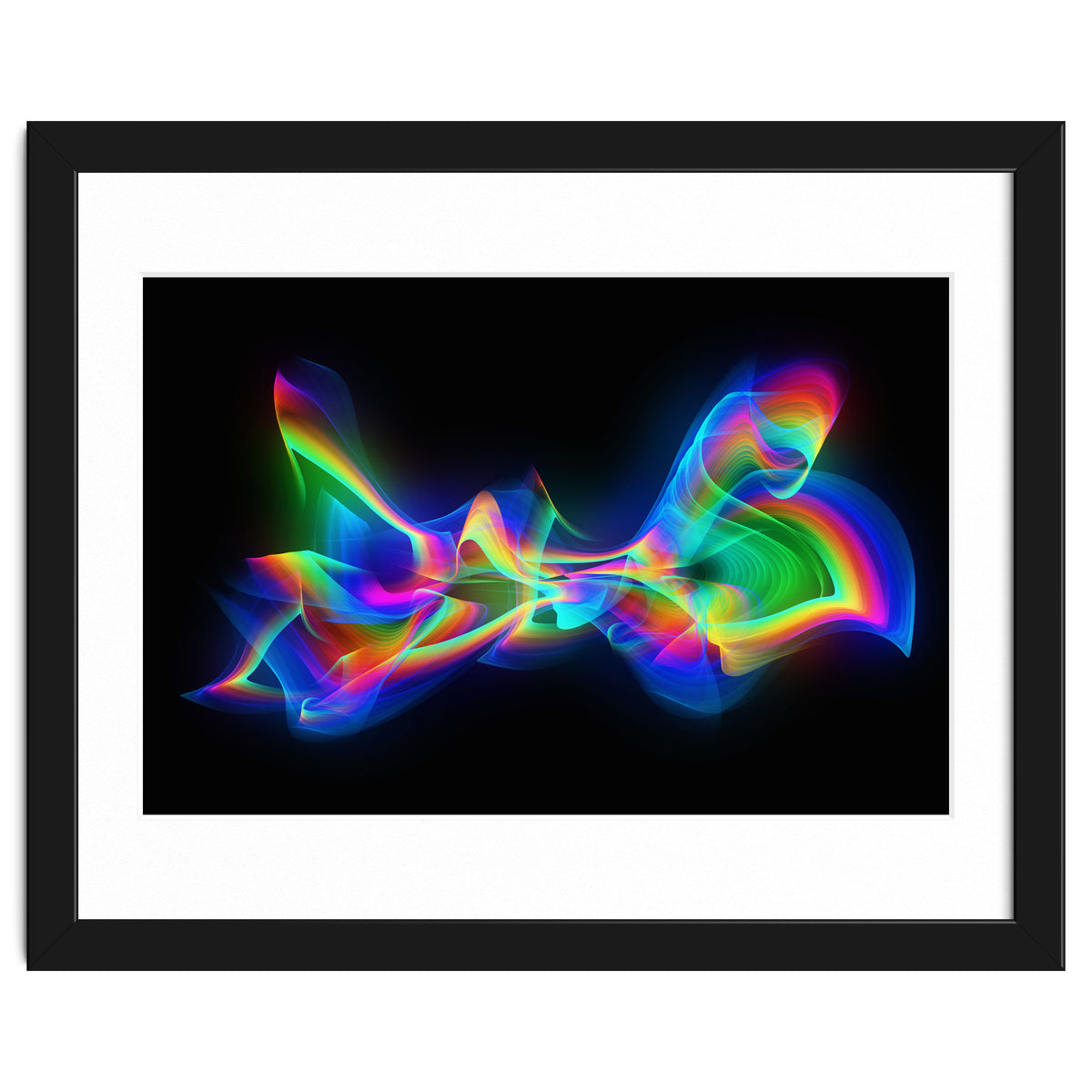 Abstract Colorful Flame Waves