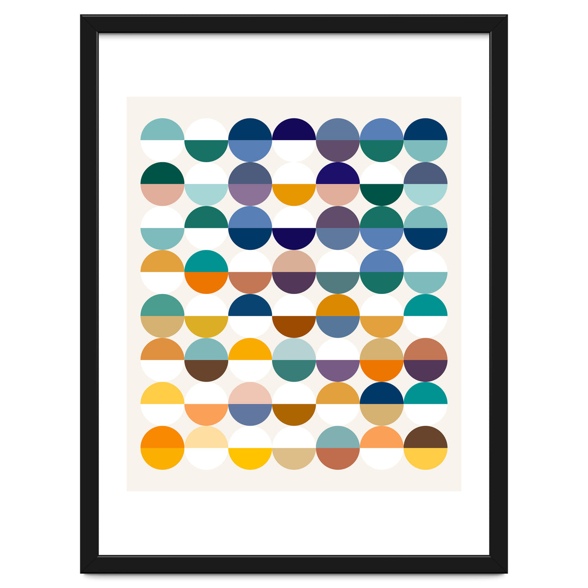 Modern Retro Geometric Half Empty, Half Full