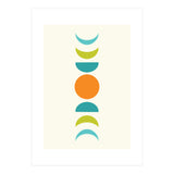 Abstract Moons Teal and Orange  (Print Only) thumbnail