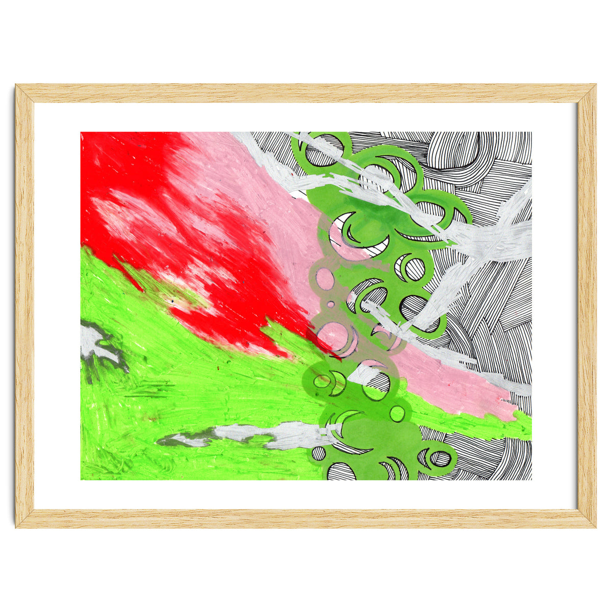 Green and Pink Spill