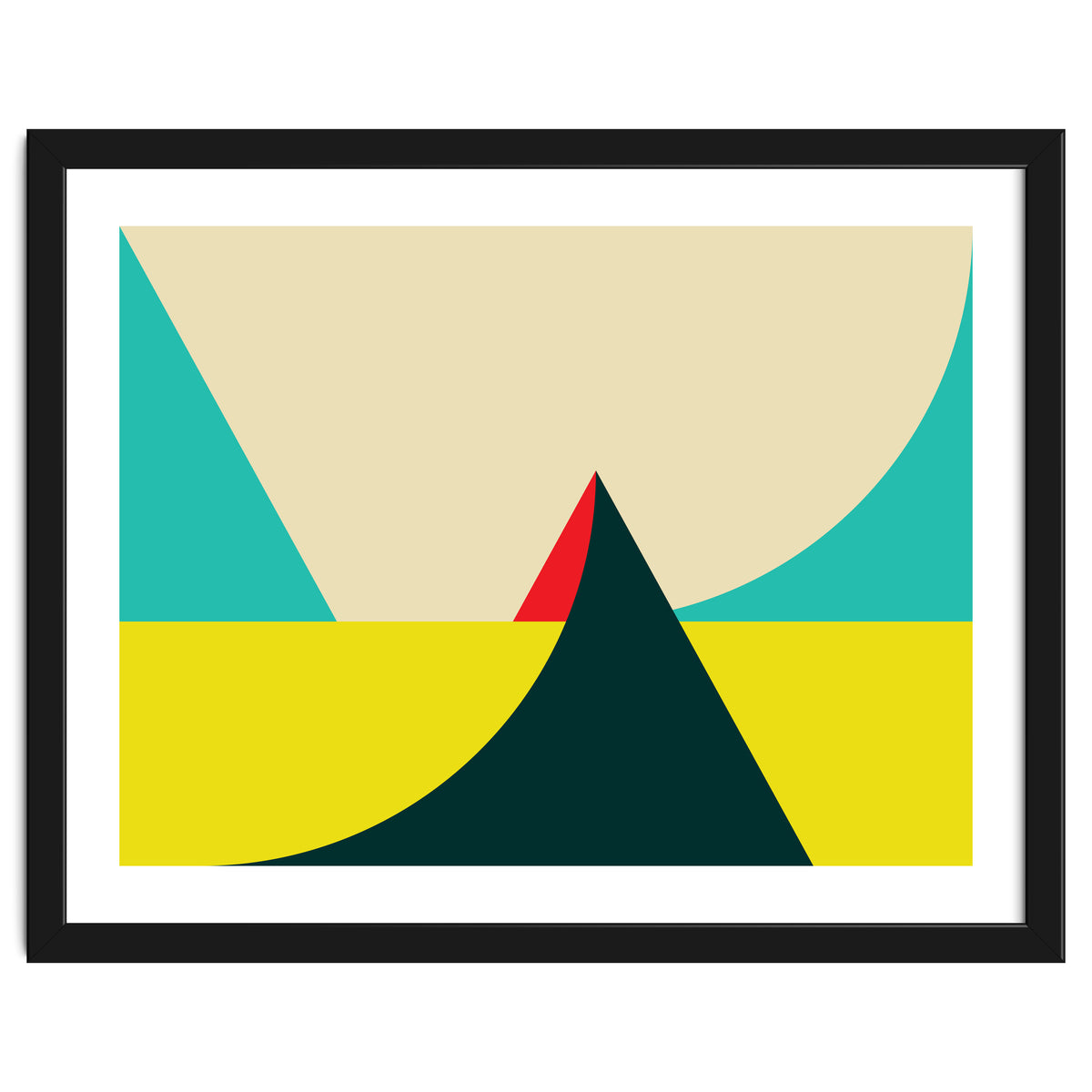 Geometric shapes No. 7 - yellow, turquoise, green & red
