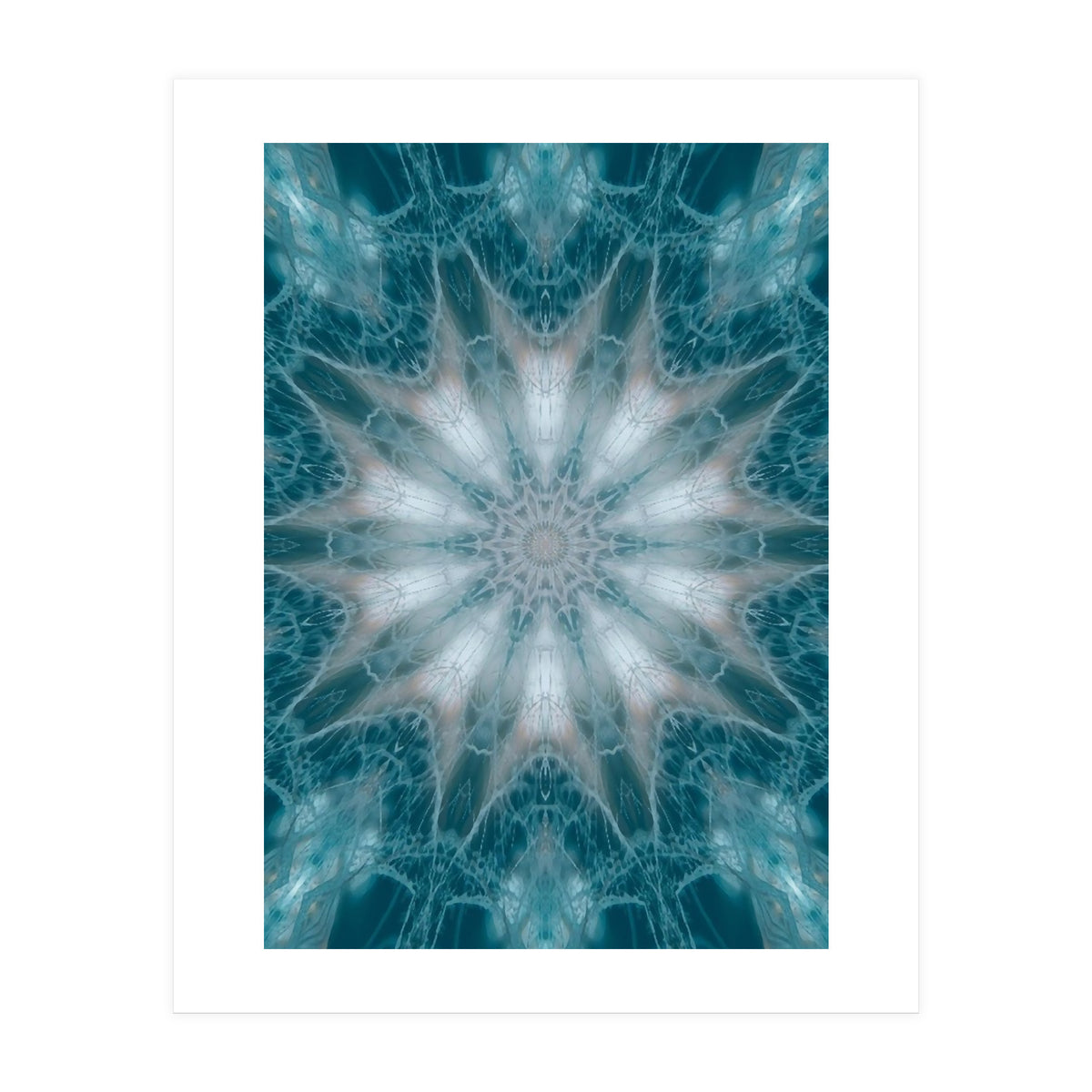 Mandala - Green, White, Rose (Print Only)