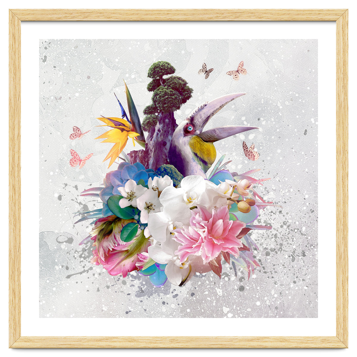 Floral Hornbill Grey