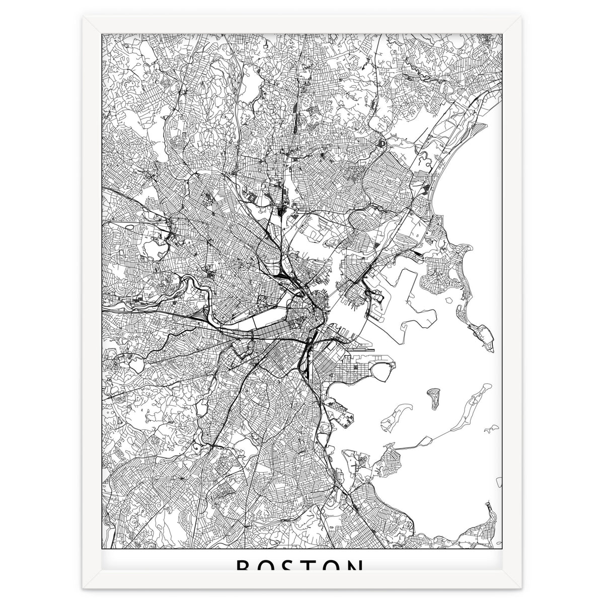 Boston White Map