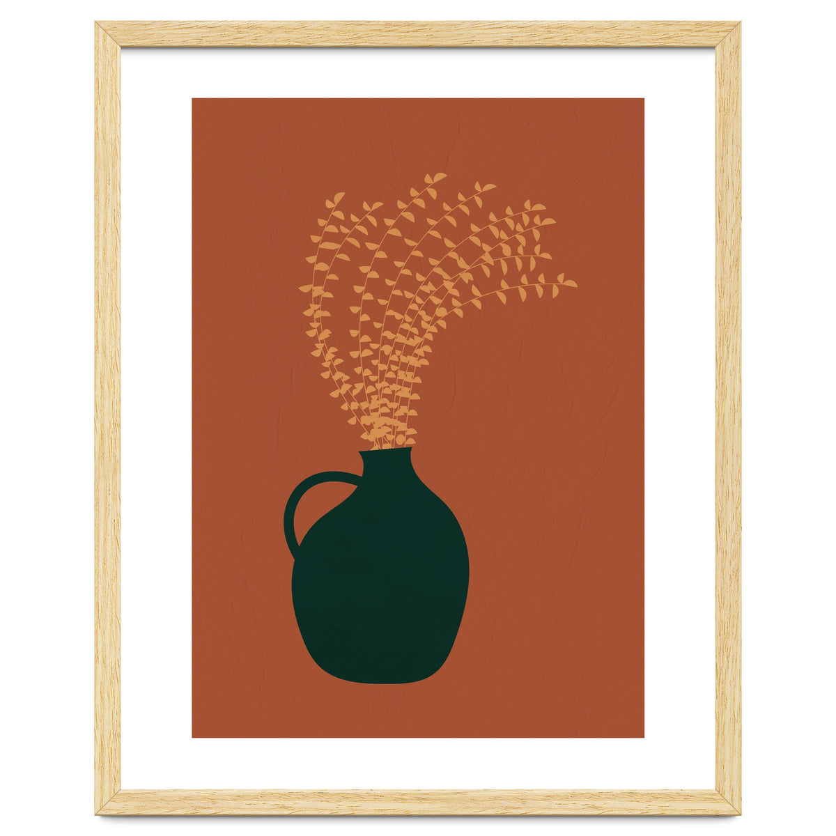 Terracotta Earth Tones Wall Decor Pottery Plant I