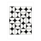 Mid-Century Modern Pattern No.2 - Black and White Concrete (Print Only) thumbnail