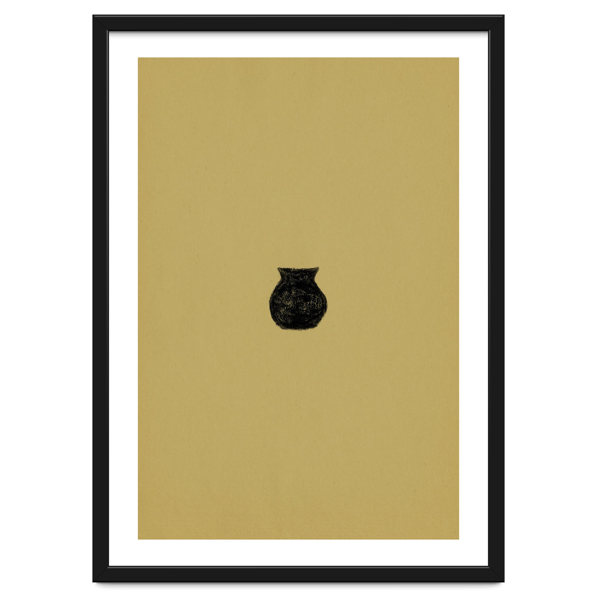 Olive green and black crock