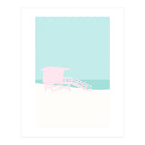 Minimal Lifeguard Tower - Turquoise Coast (Print Only) thumbnail